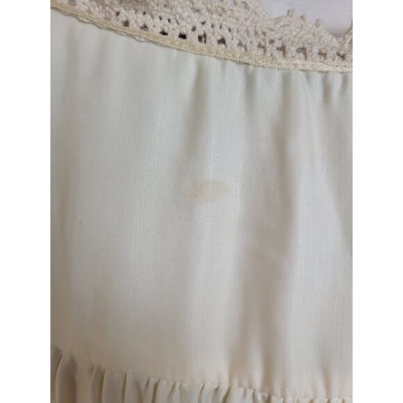 Vtg Neiman Marcus Bert Yelin Ivory Long Sleeve Nightgown Women's Size Medium - Picture 5 of 16